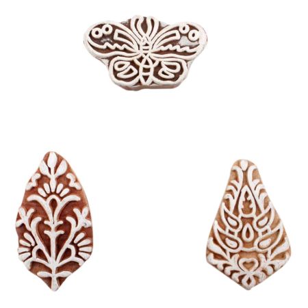 Set of 3 Piece New Mix Wooden Printing Block